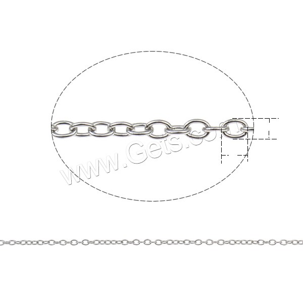 Acero inoxidable Cadena Oval, con carrete de plástico, diverso tamaño para la opción, color original, 25m/Carrete, Vendido por Carrete