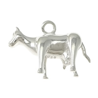 Colgante de plata de rey de animal, plata de ley 925, Caballo, chapado, más colores para la opción, 20x14x7mm, agujero:aproximado 2mm, Vendido por UD