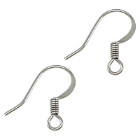 Stainless Steel Hook Earwire, with loop, original color Approx 1.5mm 