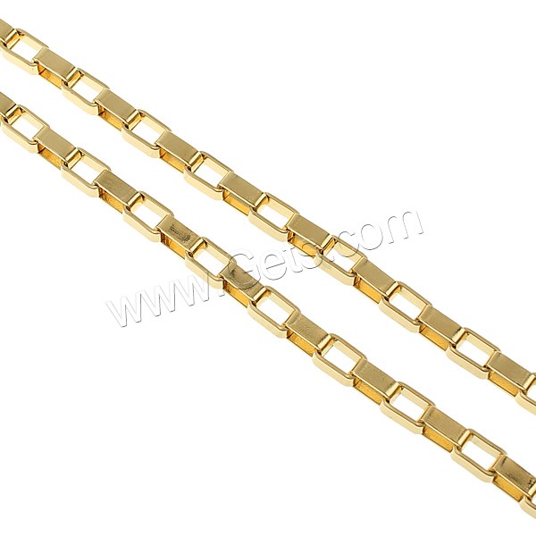 Stainless Steel Chain Necklace, plated, different size for choice & rectangle chain, more colors for choice, Length:Approx 23 Inch, Sold By Strand