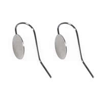 Composant Boucles d'oreilles en acier inoxydable, acier inoxydable 316L, Plat rond, couleur originale, 25mm,0.8mm Vendu par PC