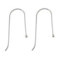 Sterling Silver Hook Earwire, 925 Sterling Silver, plated 18mm, 0.73mm 