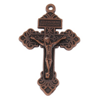 Pendentifs croix en alliage de zinc  , Crucifix, Placage, plus de couleurs à choisir Environ 2mm, Vendu par PC