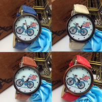 Unisex Wrist Watch, Zinc Alloy, with Canvas & Glass, Chinese movement, plated, adjustable 38mm, 18mm Approx 9 Inch 