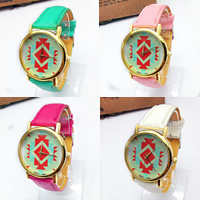 Women Wrist Watch, Zinc Alloy, with PU Leather & Glass, Chinese movement, plated, adjustable & for woman 20mm Approx 9 Inch 