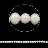 Potato Cultured Freshwater Pearl Beads, natural, white, Grade A, 7-8mm Approx 0.8mm .5 Inch 