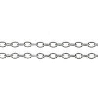 Stainless Steel Oval Chain, plated 