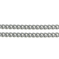 Stainless Steel Curb Chain, plated 