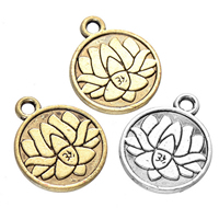 Zinc Alloy Flat Round Pendants, plated Approx 2mm 