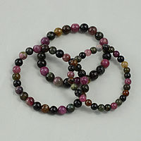 Bracelet de tourmaline, naturel, Birthstone octobre & normes différentes pour le choix, multicolore, Vendu par brin