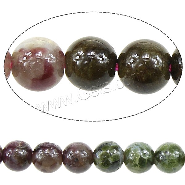 Natural Tourmaline Beads, Round, different size for choice, multi-colored, Length:Approx 16 Inch, Sold By Strand