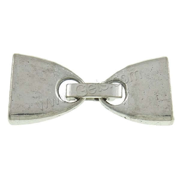 Broche plegable de aleación de zinc, chapado en color de plata antigua, diverso tamaño para la opción, libre de níquel, plomo & cadmio, Vendido por UD