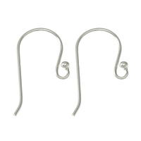 Sterling Silver Hook Earwire, 925 Sterling Silver, plated 