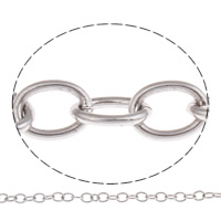 Stainless Steel Oval Chain, original color 