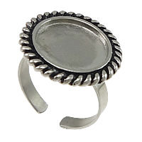 accessoire de bague en acier inoxydable, ouvert & noircir, 21mm, Diamètre inté Environ 14mm Vendu par PC