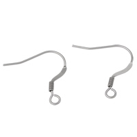 Stainless Steel Hook Earwire, original color Approx 2mm 