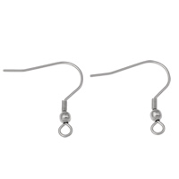 Stainless Steel Hook Earwire, original color Approx 2mm 