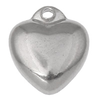 Stainless Steel Heart Pendants, original color Approx 2mm 