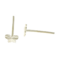 Sterling Silver Stud Earring, argent sterling 925, papillon, Coupe de fleurs & sans embout de boucle d'oreille 0.8mm, Vendu par paire