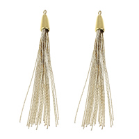 Decorative Tassel, Brass, plated 100mm, 0.8mm Approx 