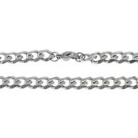 Stainless Steel Chain Necklace, plated, curb chain Approx 23 Inch 