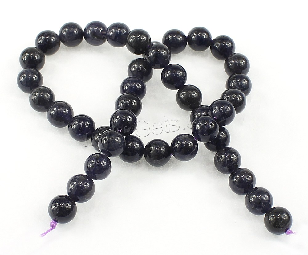 Iolite Beads, Round, natural, different size for choice, Hole:Approx 1mm, Length:Approx 16 Inch, Sold By Strand