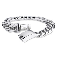 Men Bracelet, Stainless Steel & rope chain & for man, original color 