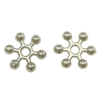 Perles intercalaires en alliage de zinc, fleur, Placage de couleur platine Environ 1mm, Vendu par PC