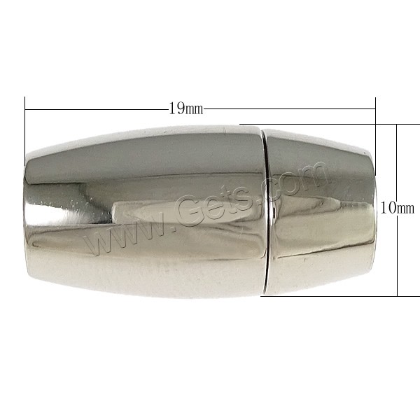 Круглая нержавеющая сталь Магнитная застежка, Трубка, Другое покрытие, Индивидуальные, Много цветов для выбора, 19x10mm, отверстие:Приблизительно 6mm, продается PC