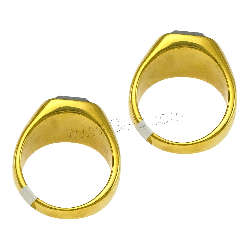 Edelstahl Fingerring, mit Glas, plattiert, verschiedene Größen vorhanden & facettierte, keine, 15mm, verkauft von PC