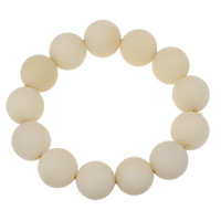 Wrist Mala, Beeswax Bodhi, Round, Buddhist jewelry, beige, 17-18mm Approx 7.5 Inch 