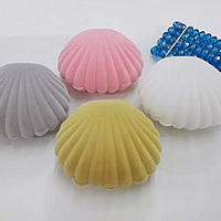 Earring Box, Velveteen, with Glue Film, Shell 