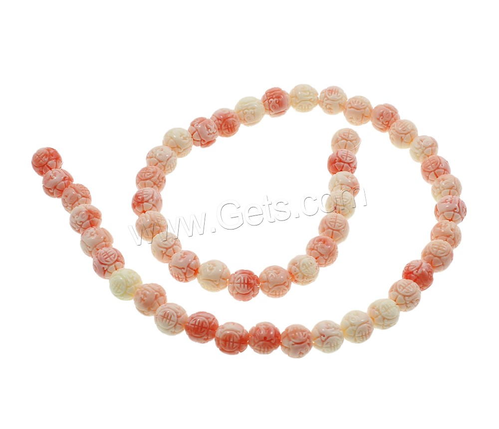 Dyed Shell Beads, Fluted Giant, Round, different size for choice, shell pink, Hole:Approx 2mm, Approx 50PCs/Strand, Sold By Strand