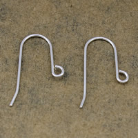 Sterling Silver Hook Earwire, 925 Sterling Silver, Letter J, plated 20mm,0.6mm 