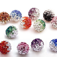 Perles d'argile Pave strass, Clay Pave, Rond, avec strass, plus de couleurs à choisir, 10mm Environ 1.5mm, Vendu par PC