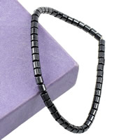 Unmagnetisches Hämatit Armband, Non- magnetische Hämatit, Zylinder, 3.2x3mm, Länge:ca. 7 ZollInch, verkauft von Strang