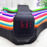 LED Armbanduhr, Silikon, Touch-screen, keine, 40x40mm, 27mm, Länge:ca. 9 ZollInch, verkauft von PC