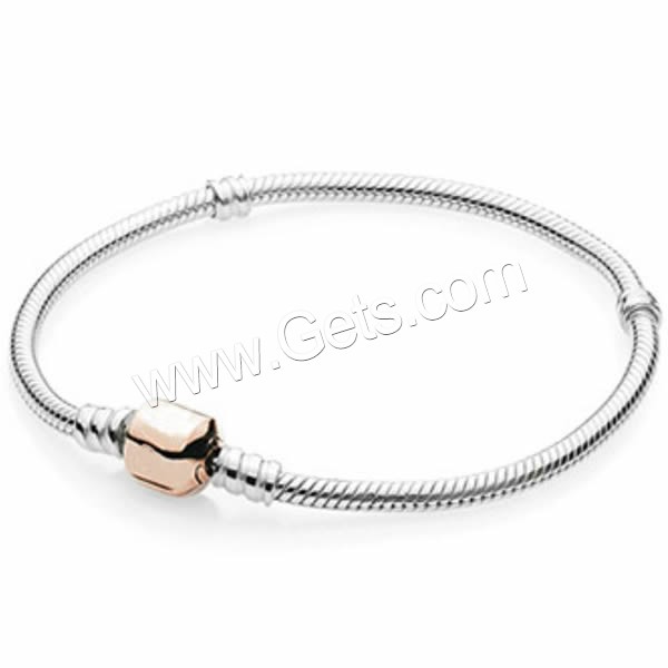 Chaîne d'acier inoxydable du bracelet European, Acier inoxydable 304, Placage, longueur différente pour le choix & chaîne serpent & deux tons, 3mm, Vendu par brin