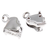 Colgantes de la aleación de Zinc en forma de instrumentos  musicales, Piano, chapado en color de plata, libre de níquel, plomo & cadmio, 17x11x8mm, agujero:aproximado 1.5mm, 20PCs/Bolsa, Vendido por Bolsa