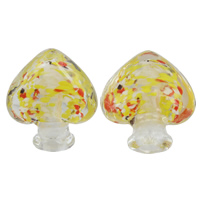 Lampwork Perfume Bottle, Heart, 23-24x36-37x15-16mm 