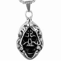 Pendentifs en titane, Acier titane, crane, pour homme & noircir Environ Vendu par PC