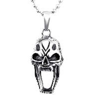 Pendentifs en titane, Acier titane, crane, pour homme & noircir Environ Vendu par PC