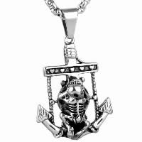 Pendentifs en titane, Acier titane, crane, pour homme & noircir Environ Vendu par PC