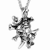 Pendentifs en titane, Acier titane, crane, pour homme & noircir Environ Vendu par PC