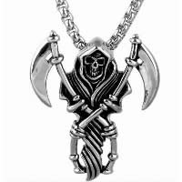 Pendentifs en titane, Acier titane, crane, pour homme & noircir Environ 3-5mm, Vendu par PC