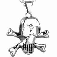 Pendentifs en titane, Acier titane, crane, pour homme & noircir Environ Vendu par PC