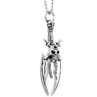 Pendentifs en titane, Acier titane, crane, pour homme & noircir Environ Vendu par PC