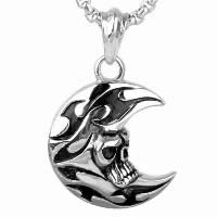 Pendentifs en titane, Acier titane, crane, pour homme & noircir Environ Vendu par PC