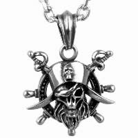 Pendentifs en titane, Acier titane, crane, pour homme & noircir Environ Vendu par PC