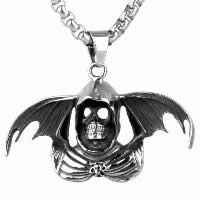 Pendentifs en titane, Acier titane, crane, pour homme & noircir Environ Vendu par PC